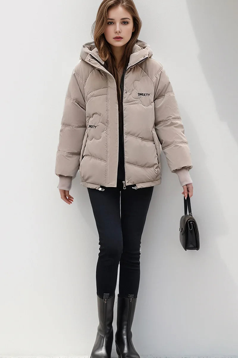 Women's Thick Coat™ Winter Cotton Casual Hooded Zipper Short Parkas Jacket