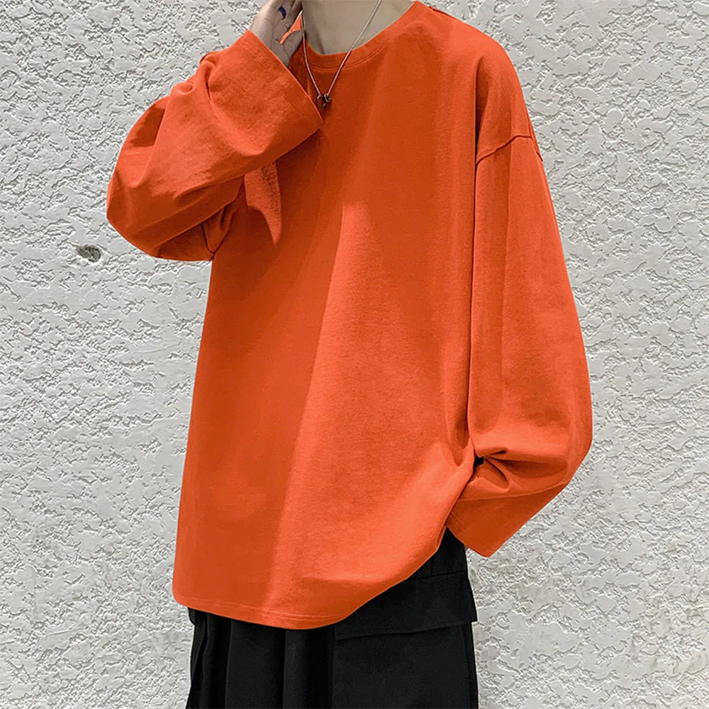 Men's T-shirt™ Cotton Oversize Long sleeves t shirt