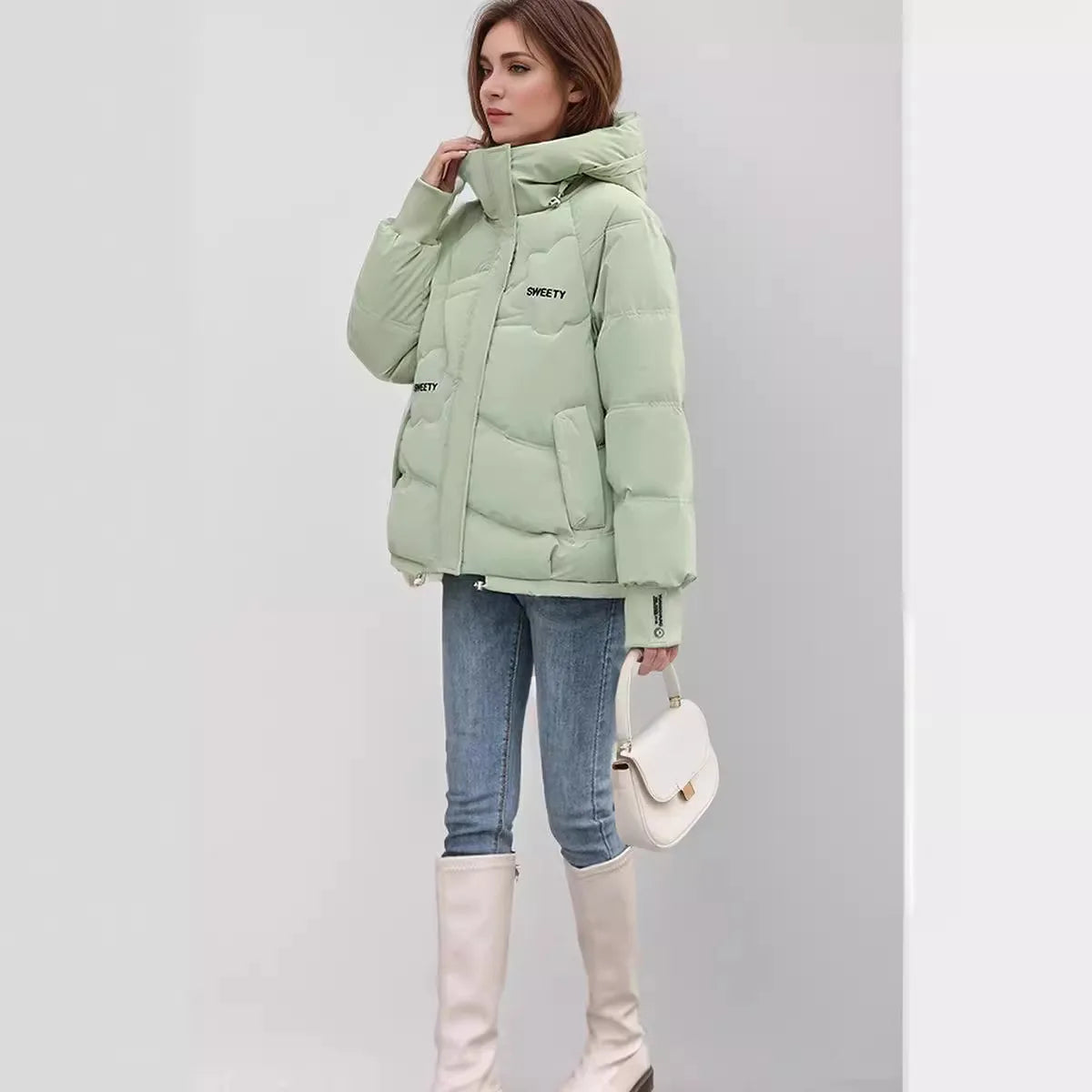 Women's Thick Coat™ Winter Cotton Casual Hooded Zipper Short Parkas Jacket