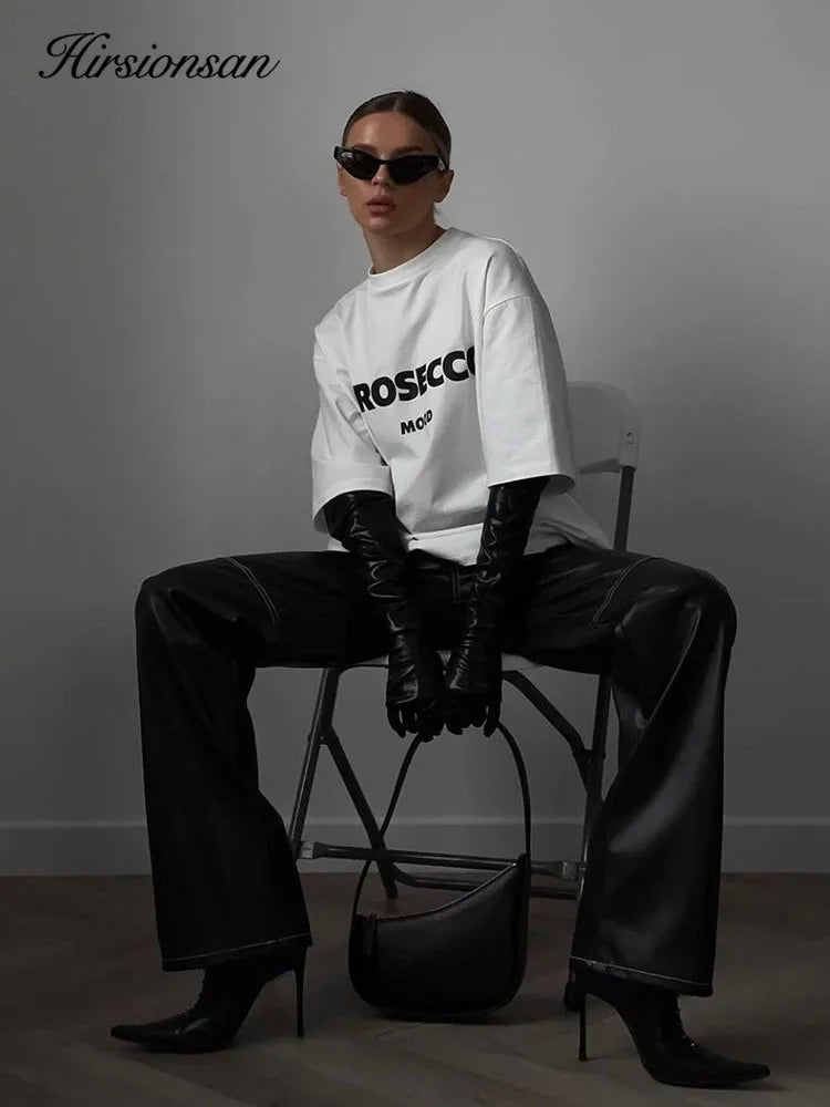 Women's  Letter Printed T Shirt™ Short Sleeve Oversized Cotton Tops