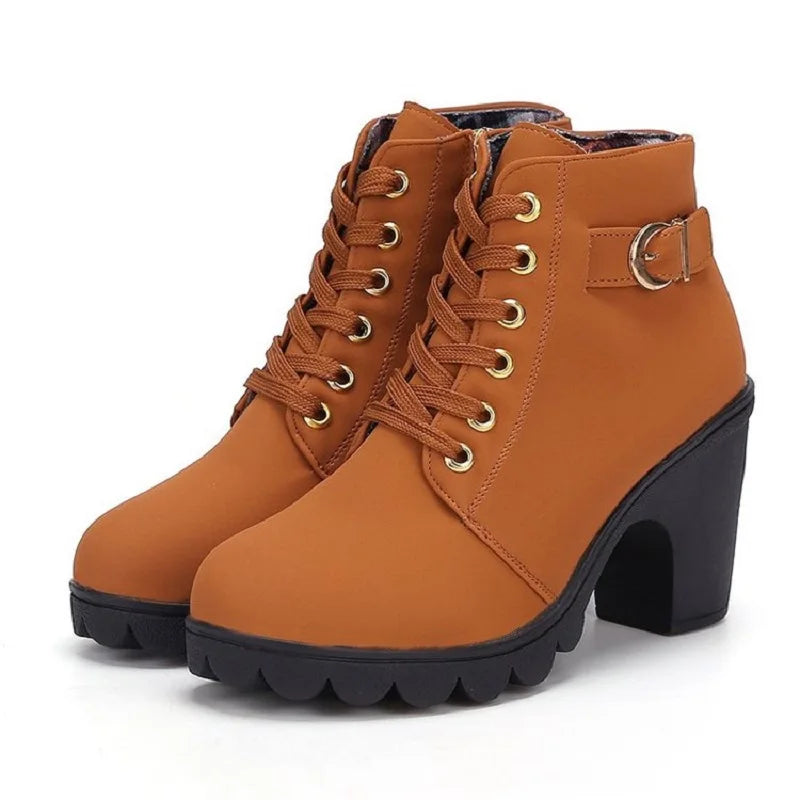 Women's Winter Pumps Boots™  High Heels Lace-up Boots