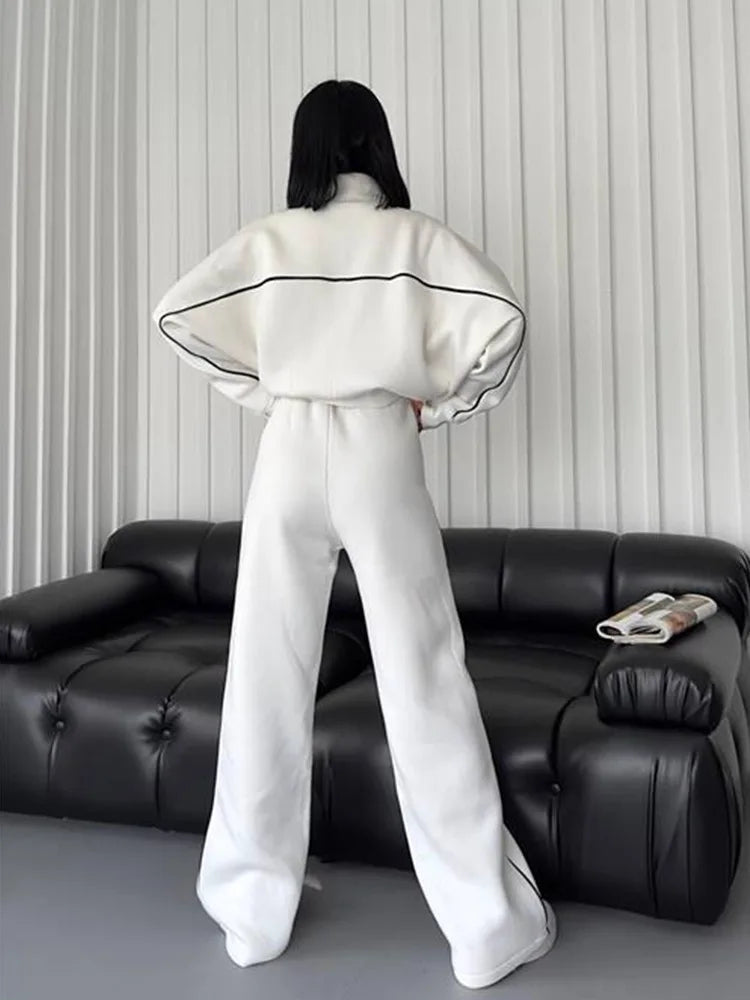 Women's Suit™ 2 Piece Outfits Long Sleeve Zip Up Jacket Jogger Sweatpants Tracksuit