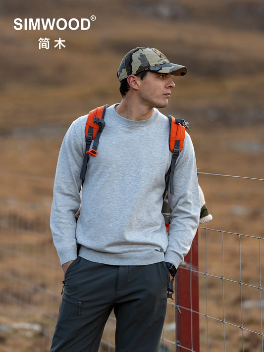 Men's Sweater™ SIMWOOD Autumn Regular Fit Antistatic Basic Knit Pullovers