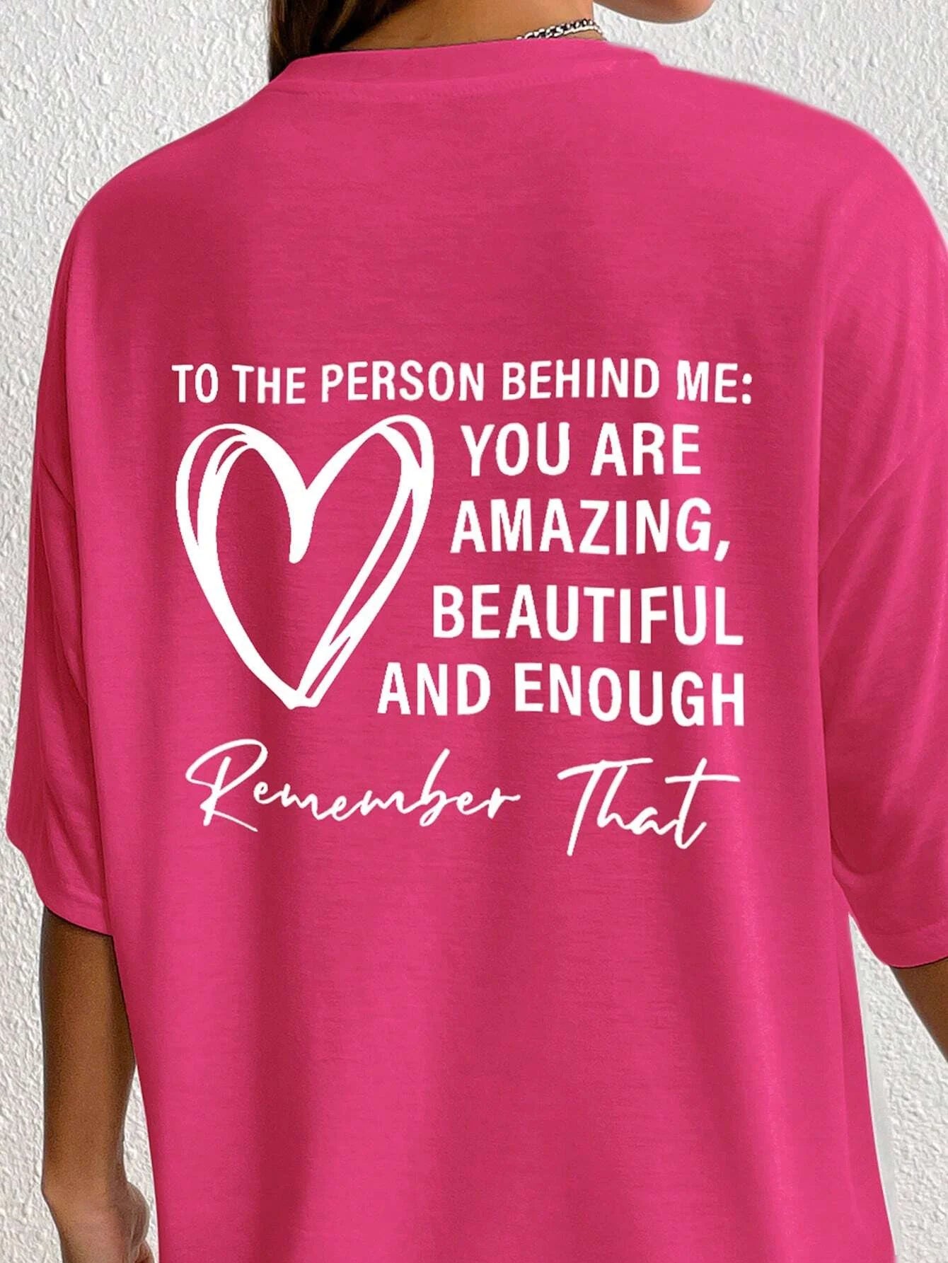 Women's Letter Printed T-shirts™ Short Sleeve Oversized Cotton T-shirt