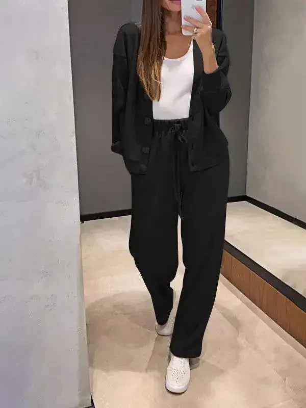 Women's Comfortable Sporty Set™ Casual Jacket Open Cardigan + Long Pants Set