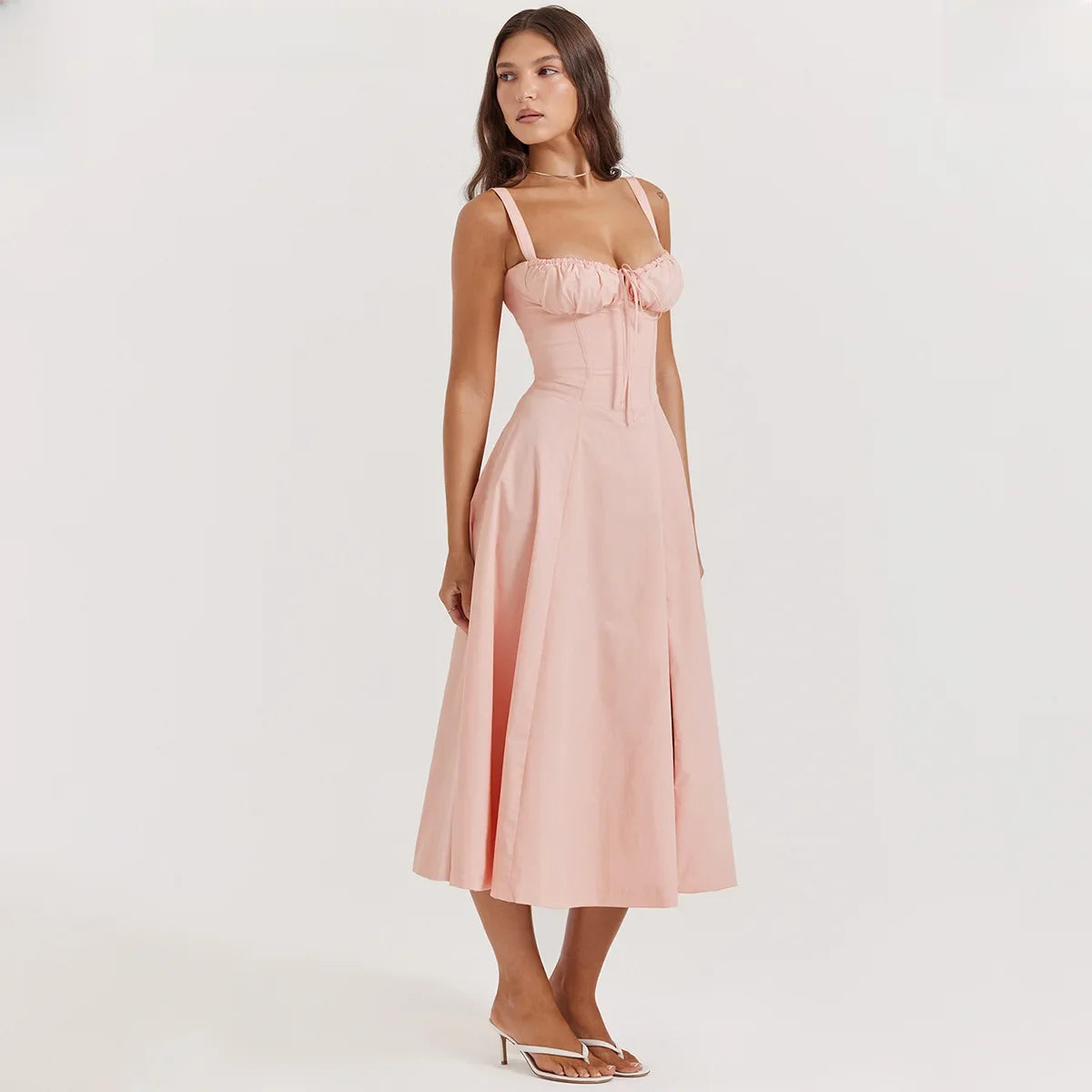 Women's Long Dresses™ Elegant Casual Tied Waist-fitted Slimming Sleeveless Side Slit Dress