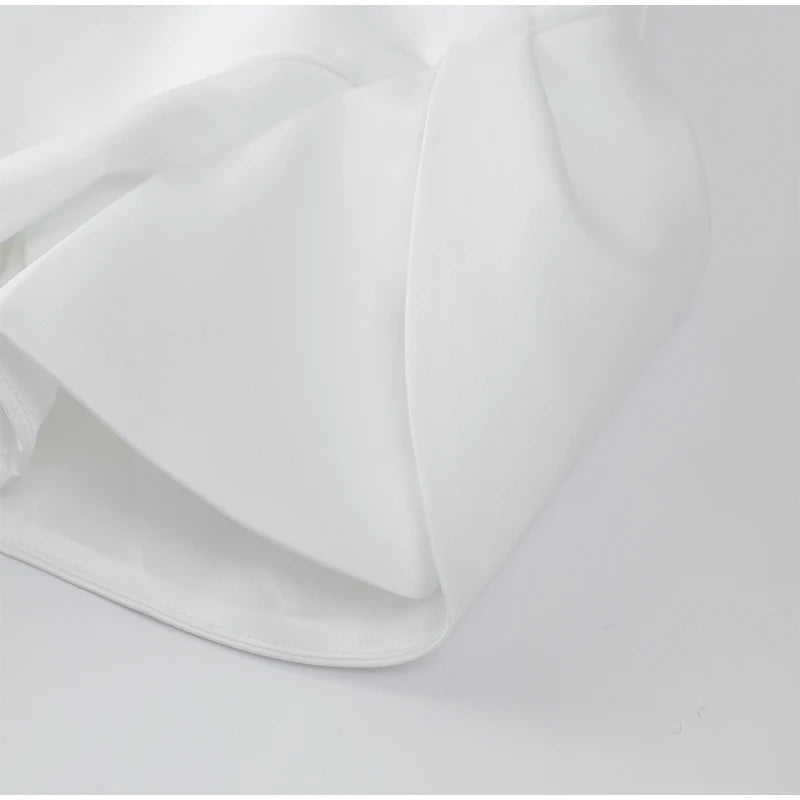 Women's Backless Bow Mini Dress™ Half High Collar Short Sleeve A Line Dress
