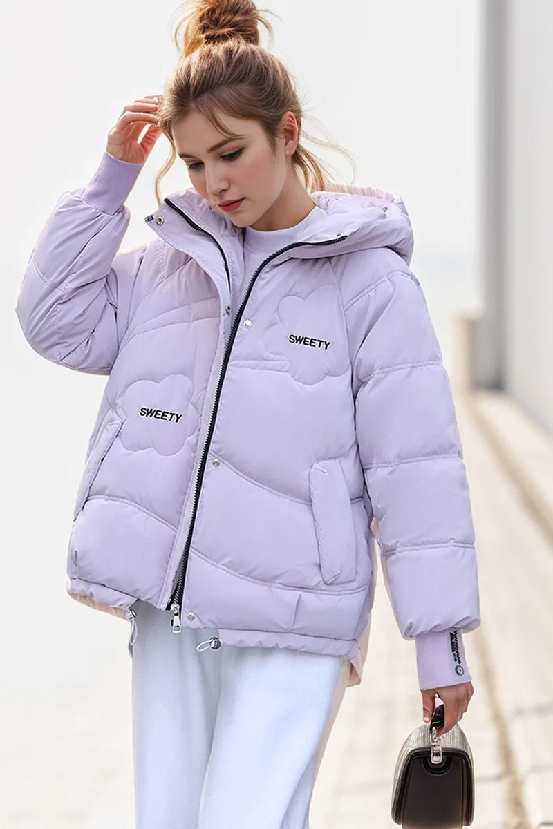Women's Thick Coat™ Winter Cotton Casual Hooded Zipper Short Parkas Jacket