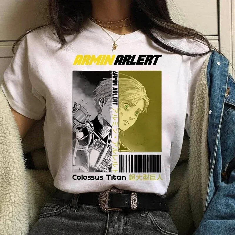 Women's T shirt™ Levi Ackerman Attack On Titan Anime Comics Japanese Graphic Cartoon Streetwear Tops