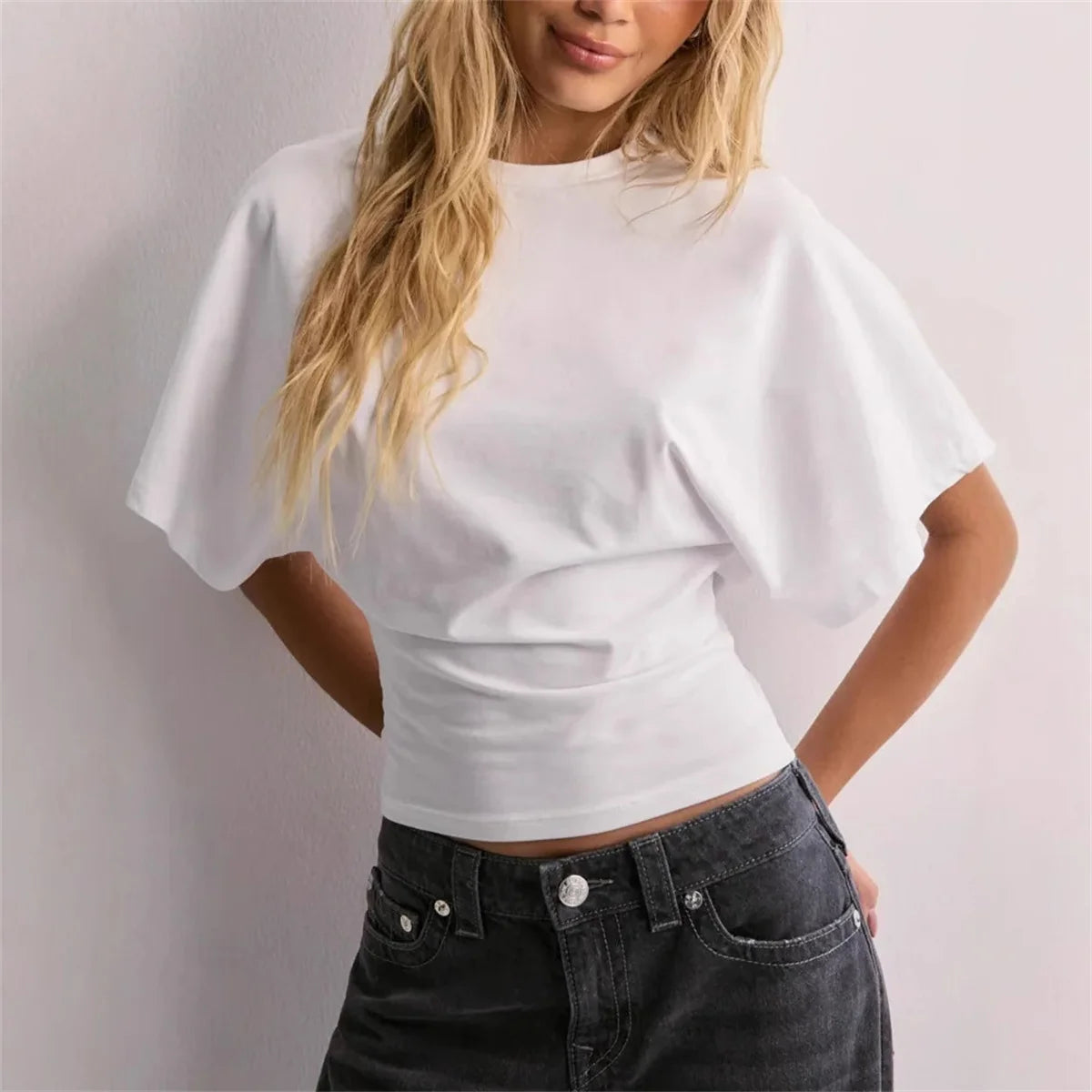 Women's Crop T-shirt™ O-neck Y2K Slim Design Tees
