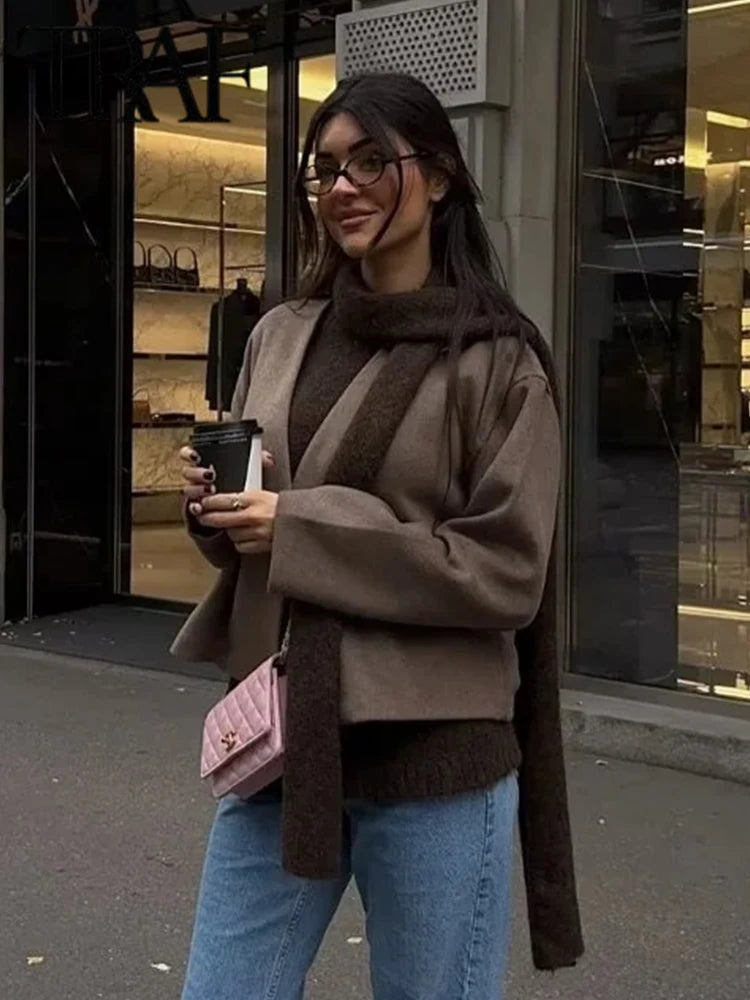 Women's Jacket™  Comfortable Short Belt Casual Long Sleeve Coat