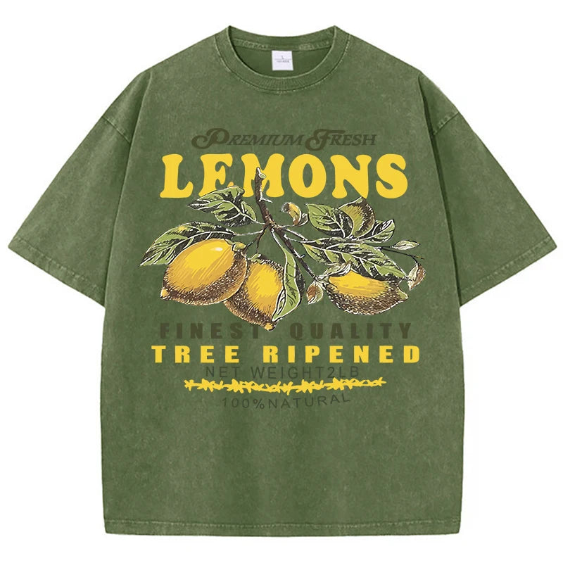 Women's Fruit Print T-Shirts™ Y2K Short Sleeve Loose Cotton Tees