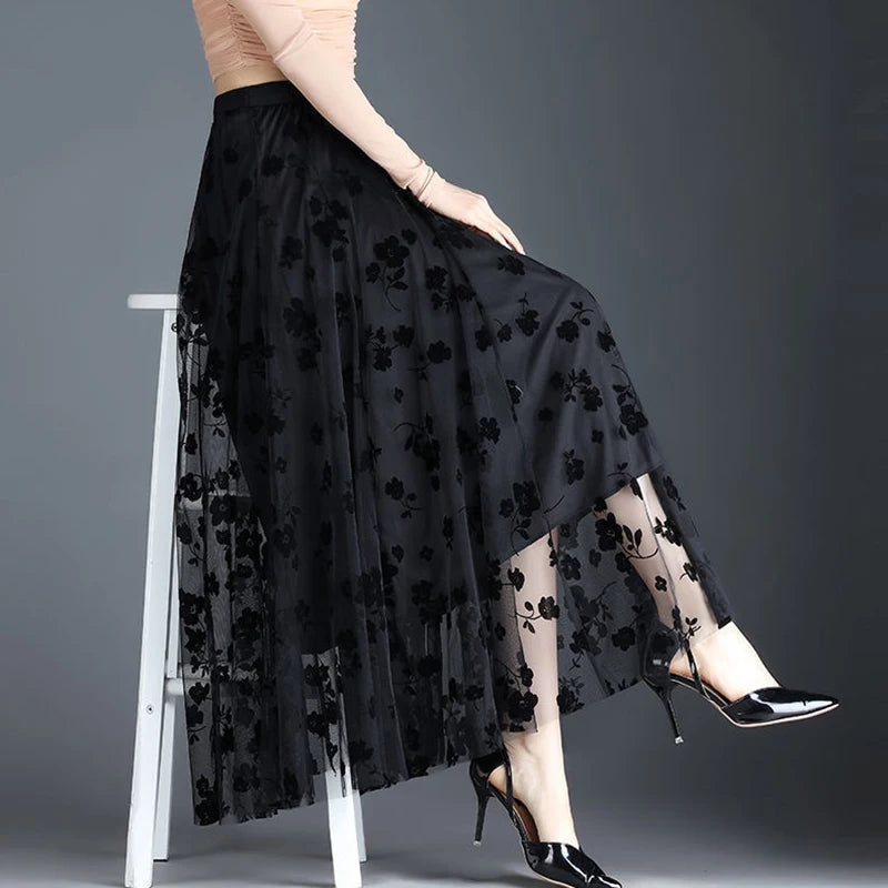Women's Tulle Skirt™ Summer Hook Floral Loose Midi Skirt