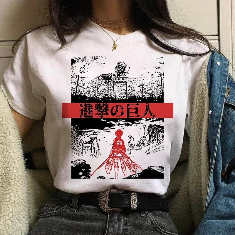 Women's T shirt™ Levi Ackerman Attack On Titan Anime Comics Japanese Graphic Cartoon Streetwear Tops
