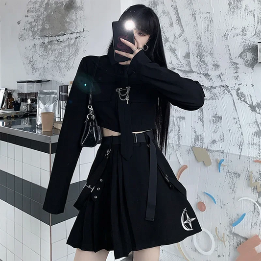 Women's Streetwear™ Harajuku Oversize Punk Chain Ribbon Skirts