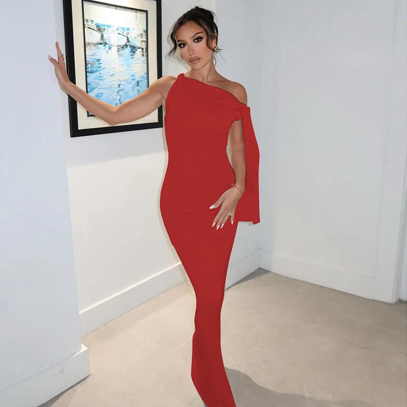 Women's  Solid O Neck Sleeveless Patchwork Dress™  Bodycon Maxi Prom Summer Dress