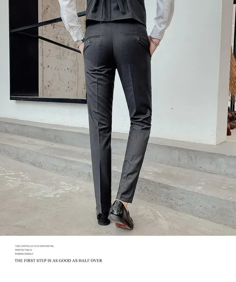 Men's Suit (Blazer+ Vest + Pants)™ Solid Color Casual Slim-fit Suit