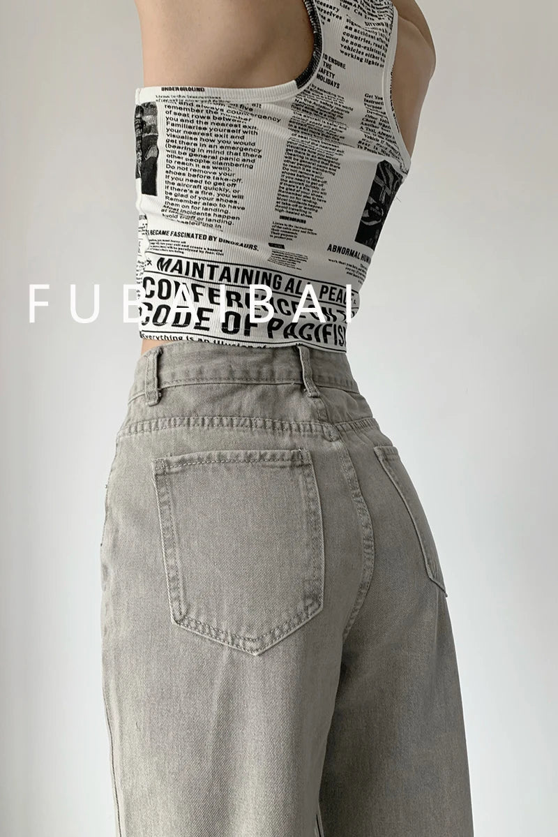 Women's Jeans™ High Waist Vintage Straight Baggy Denim Pants