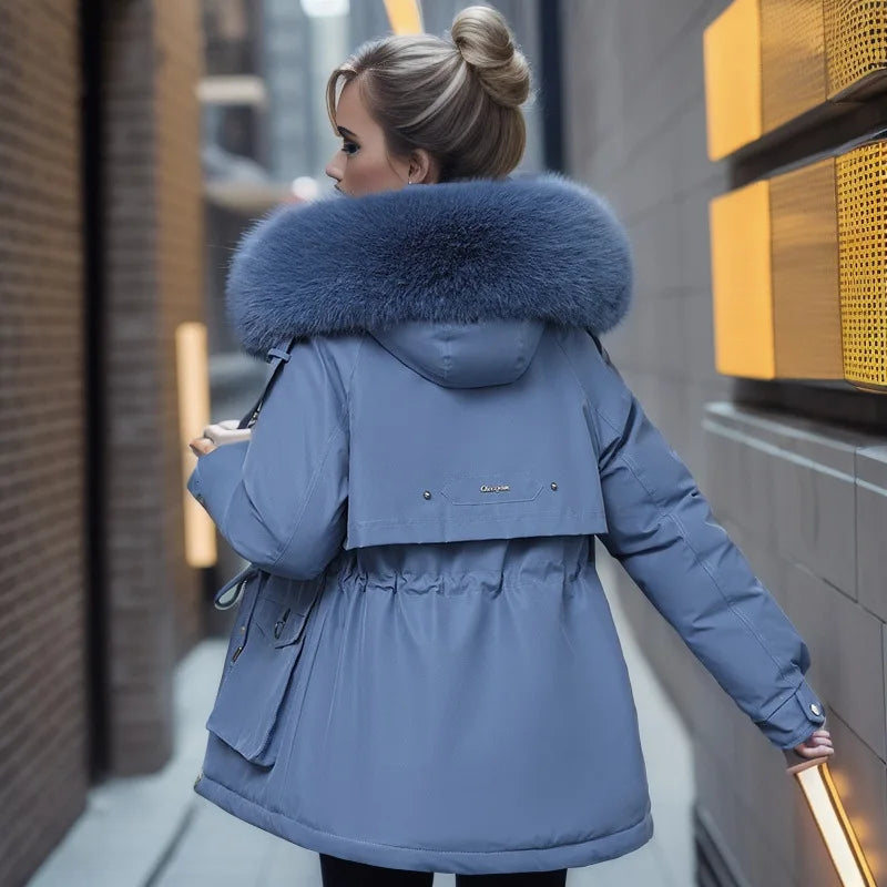 Women's Parkas Jacket™ Fake Fur Collar Oversized Hooded Puffer Jacket