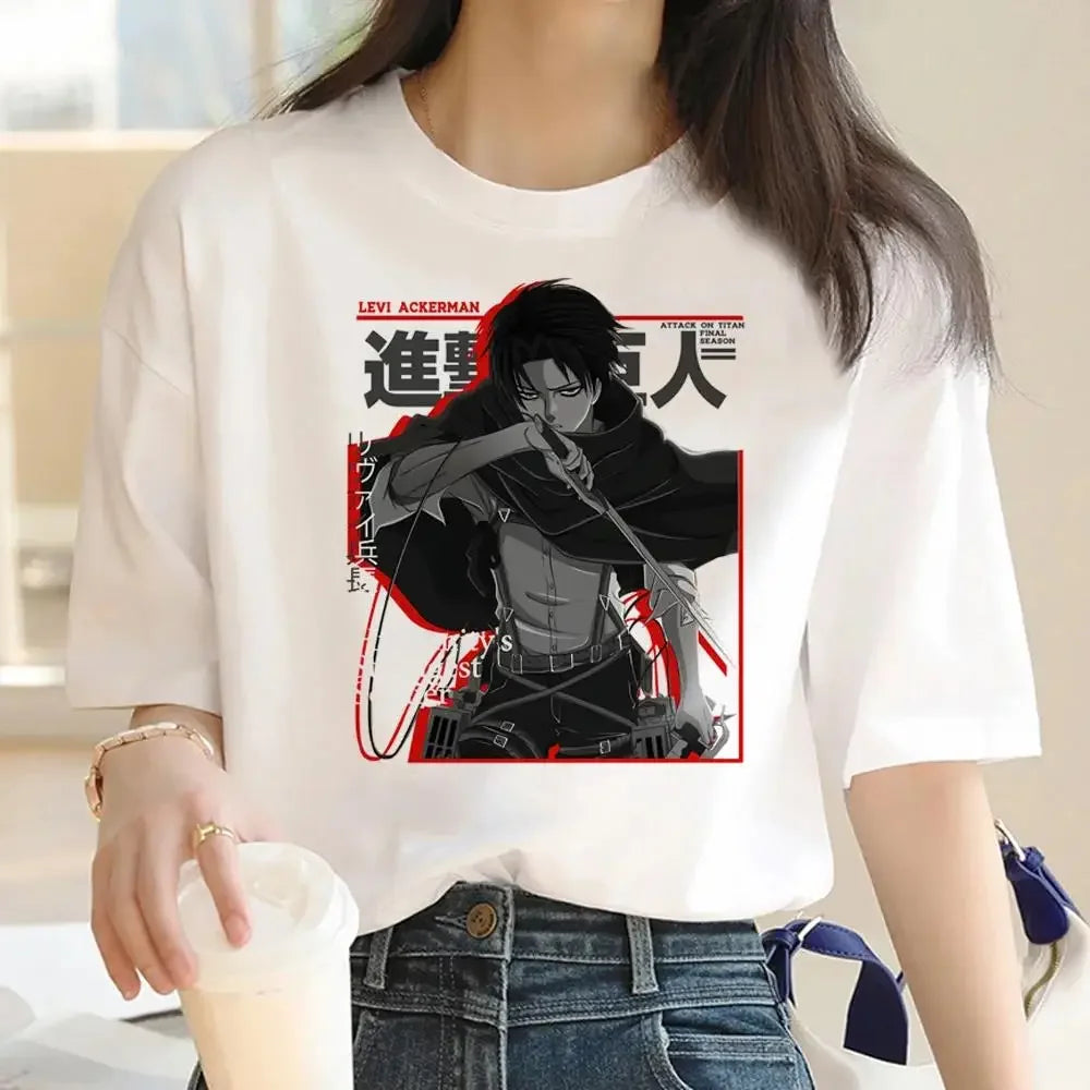 Women's T-Shirt™ Japanese Anime Attack on Titan Graphic Print Harajuku Short Sleeve Plus Size T Shirt