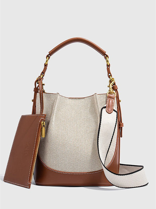 Women's Shoulder Bag™ Large capacity wide shoulder strap single shoulder tote sling sling bucket bag