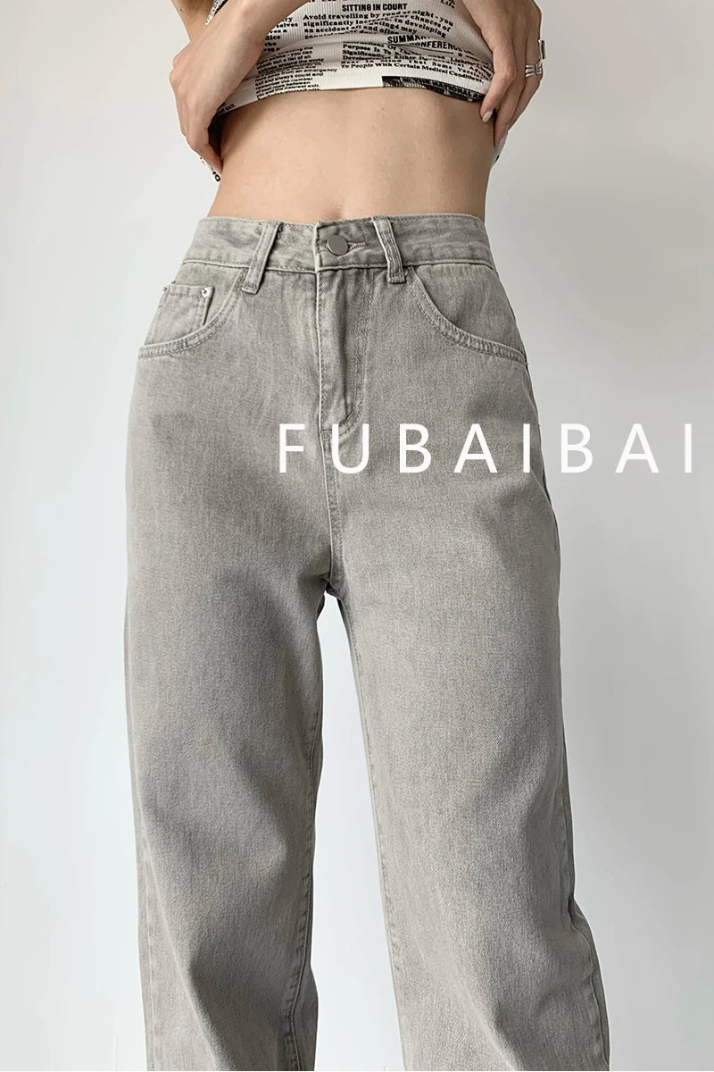 Women's Jeans™ High Waist Vintage Straight Baggy Denim Pants