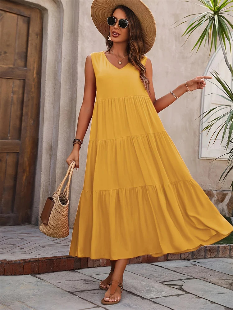 Women's Summer Dress™ Casual Long Dresses V-neck Loose Elegant Dress