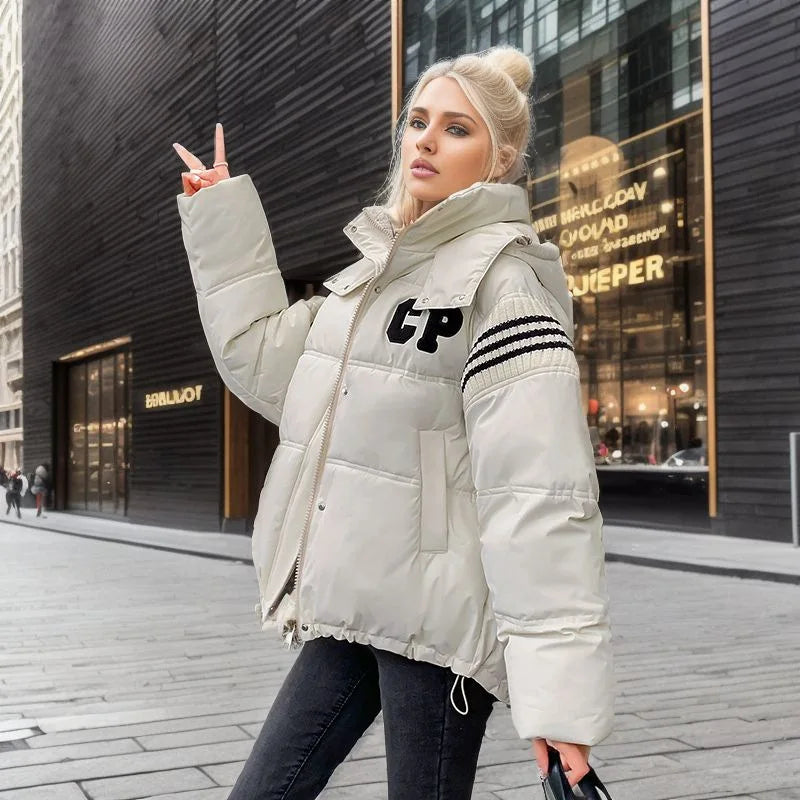 Women's Cotton Jacket™ Thick Loose Color Blocked Parkas Jacket