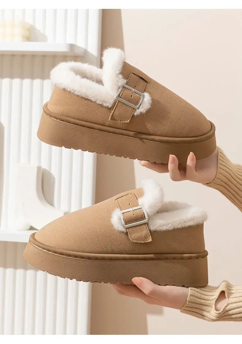 Women's Boken Shoes™ Plush Retro Bean Home Cotton Shoes