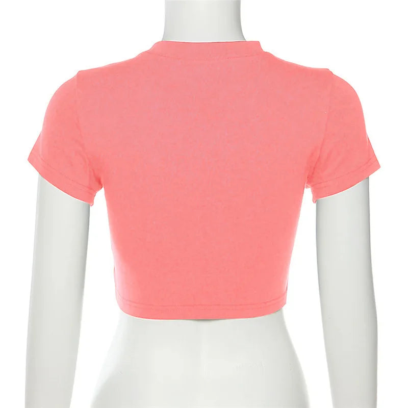 Women's Summer Crop T-shirt™ Short Sleeve O-Neck Cropped Tops