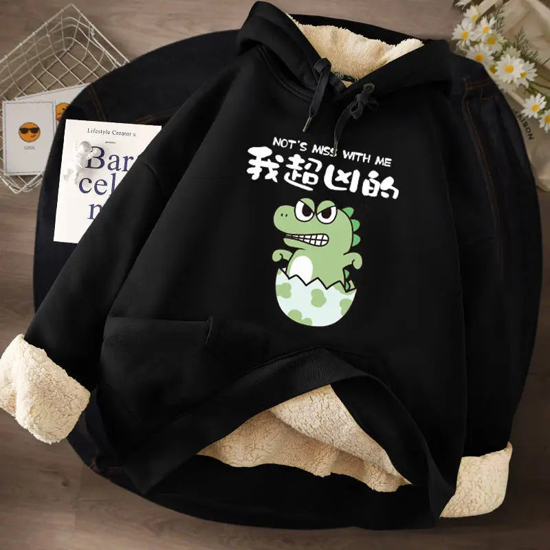Women's Lamb Wool Pullovers™ Velvet Cartoon Hoodies