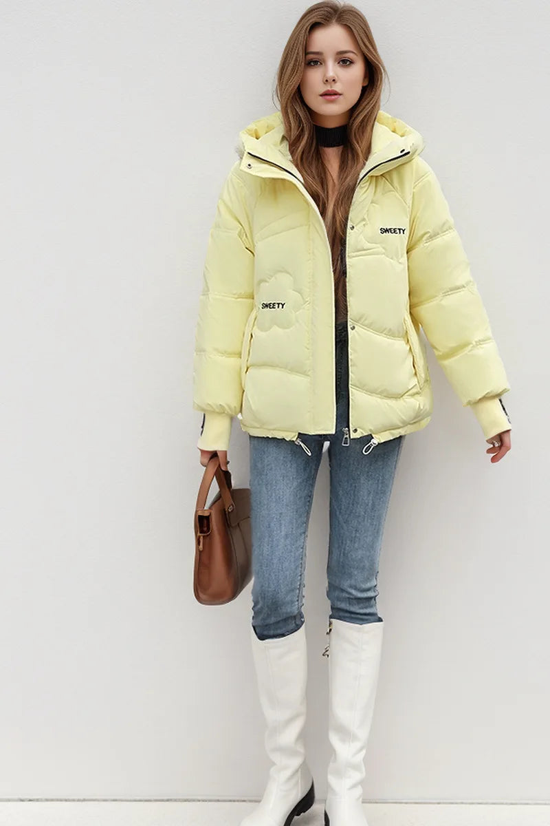 Women's Thick Coat™ Winter Cotton Casual Hooded Zipper Short Parkas Jacket