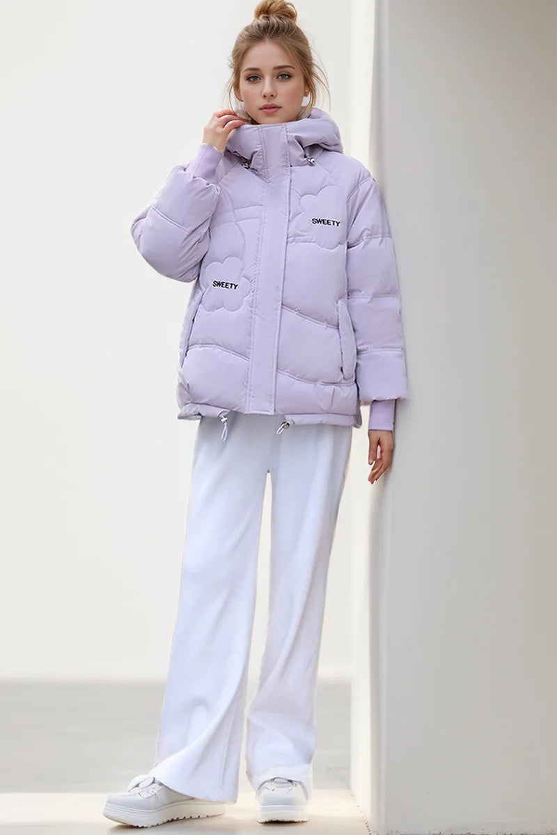 Women's Thick Coat™ Winter Cotton Casual Hooded Zipper Short Parkas Jacket