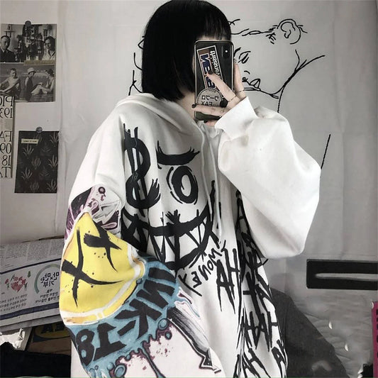 Women's Gothic Hoodie™ Japan Cartoon Hip Hop Punk Oversize Hoodie Sweatshirt
