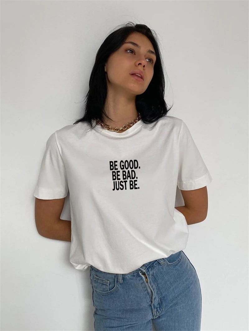 Women's Hirsionsan Simple Loose Letter Printed T-shirt™ Soft Short Sleeve Basic Tees