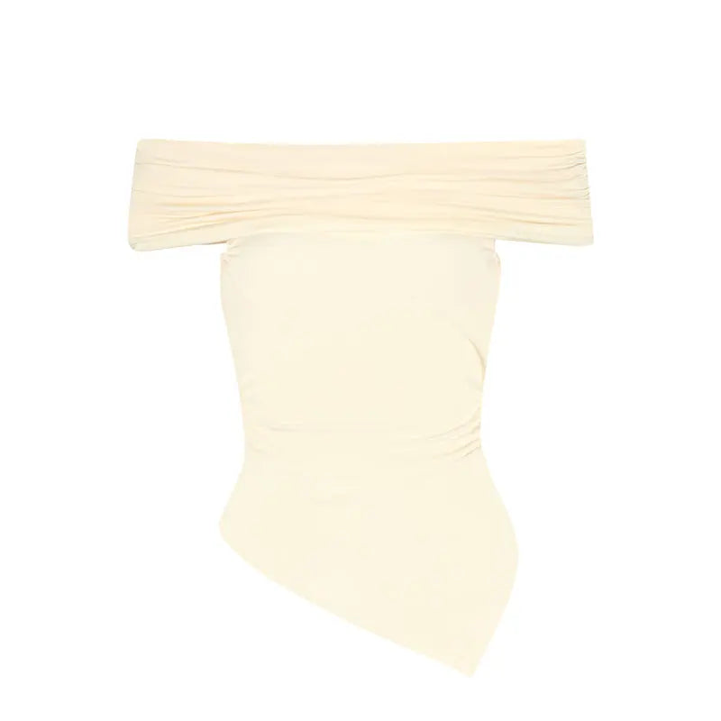 Women's Off Shoulder Summer T-shirt™ Slash Neck Streetwear Casual Slim Versatile Tees