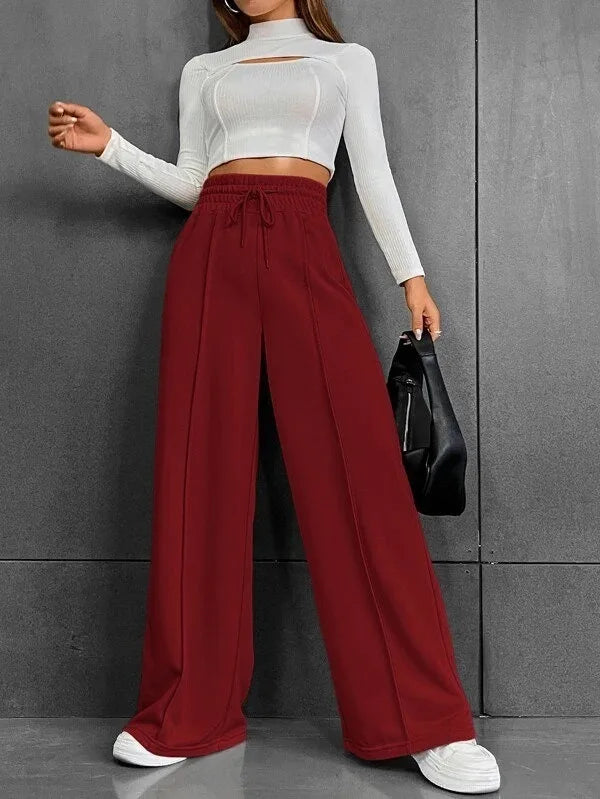 Women's straight tube loose pants™ wide leg pants casual pants