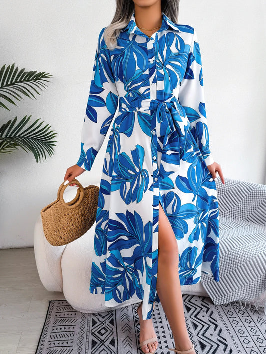 Women's Casual Floral Print Dress™ Long Sleeve Maxi Long Dress