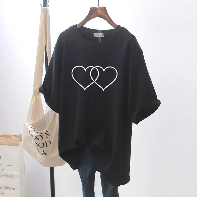 Women's Print T-shirt™ Short-sleeved Loose T Shirt