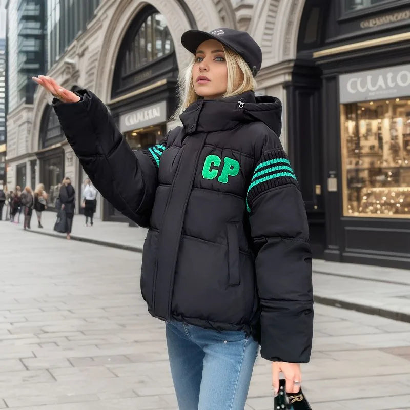 Women's Cotton Jacket™ Thick Loose Color Blocked Parkas Jacket
