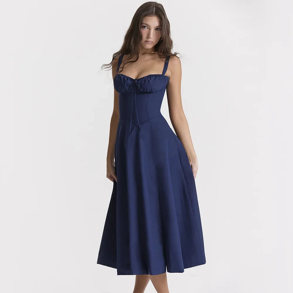 Women's Long Dresses™ Elegant Casual Tied Waist-fitted Slimming Sleeveless Side Slit Dress
