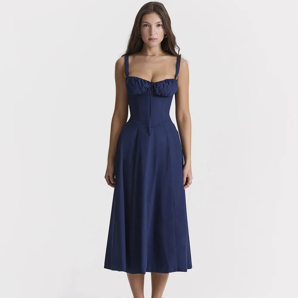Women's Long Dresses™ Elegant Casual Tied Waist-fitted Slimming Sleeveless Side Slit Dress