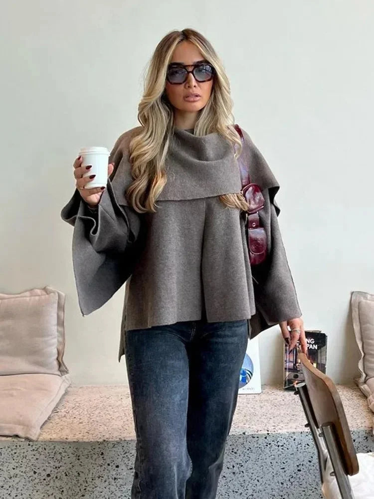 Women's Jacket™ Ladies Autumn Winter Casual Commuter Knitted Loose Oversize Scarf Jacket