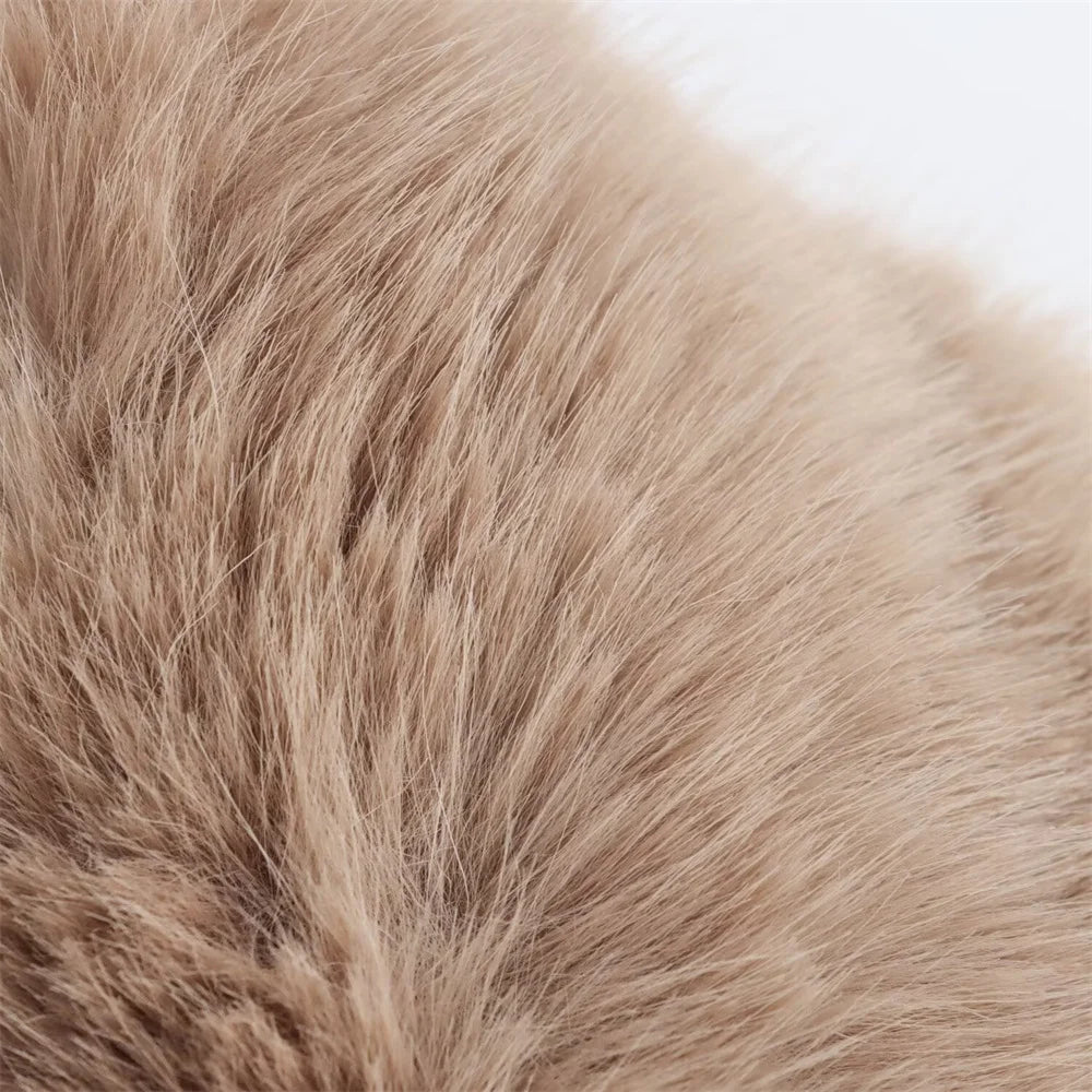RARF Women's Belt Fur Collar Coat™  Flip Collar Pocket Button Decoration Wear