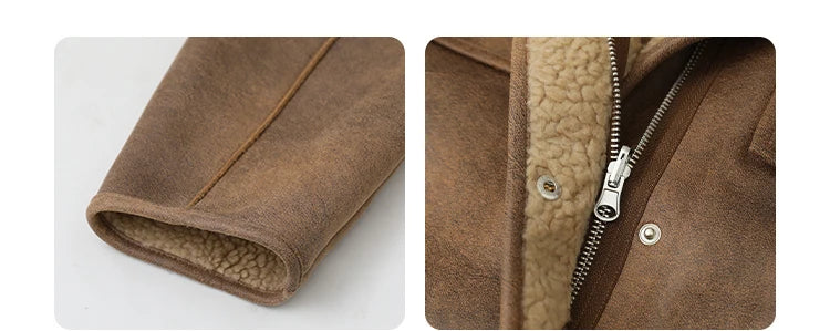 Women's Jackets™ CHIC VEN Thick Warm Solid Suede Reversible Outer Loose Coat