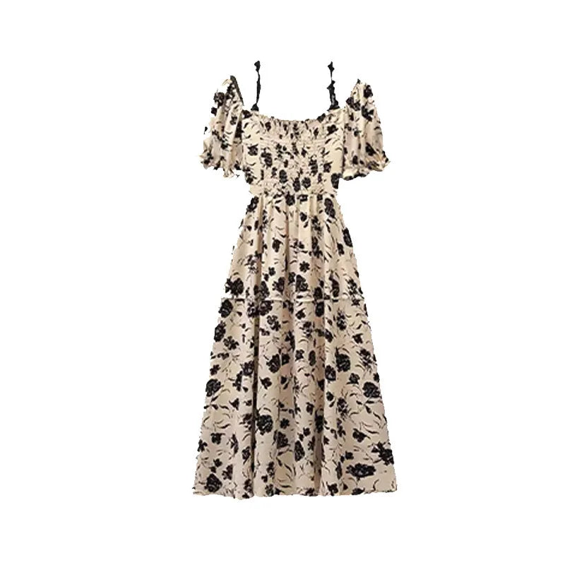 Women's Bubble Sleeve Dresses™ French Hepburn Style Floral Dresses