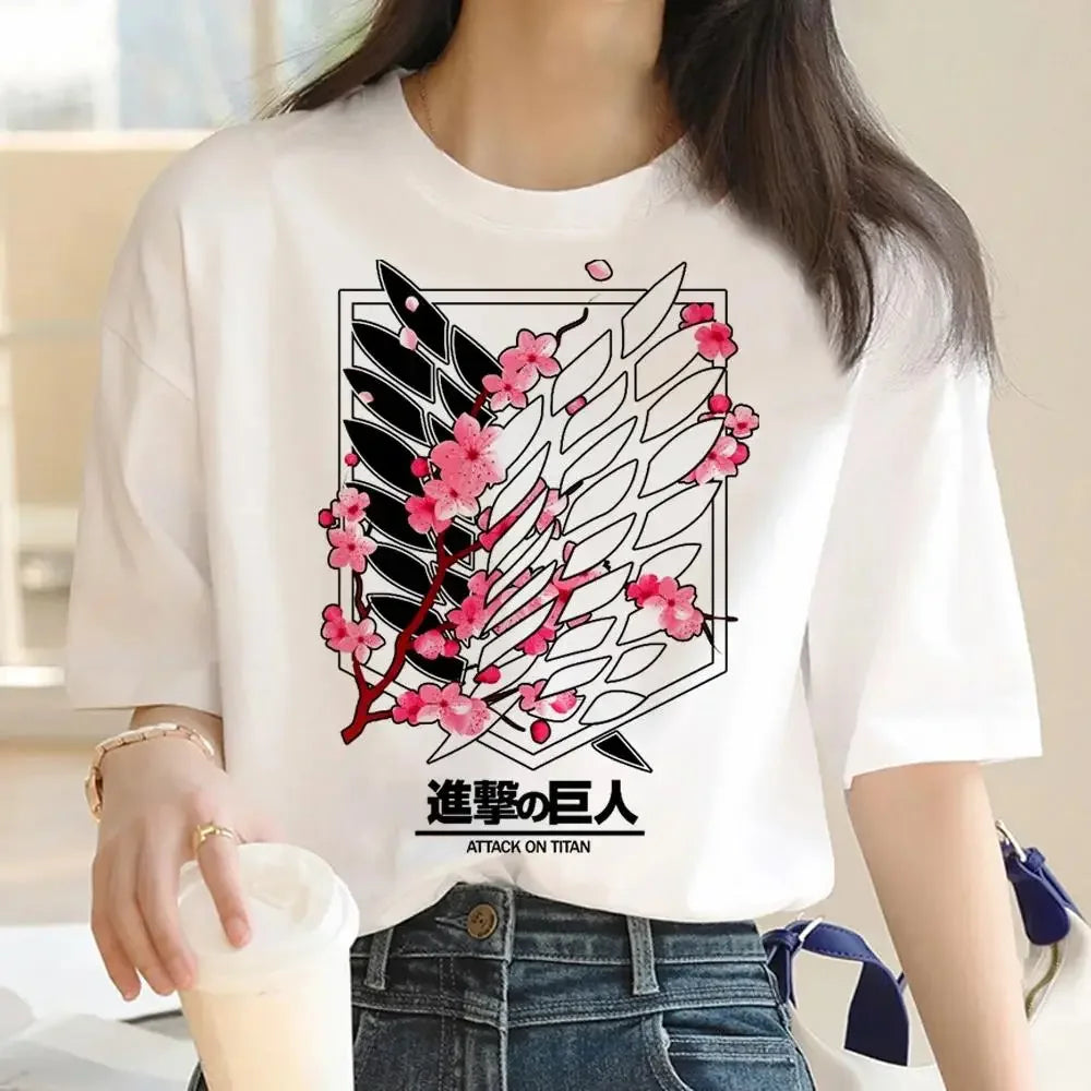 Women's T-Shirt™ Japanese Anime Attack on Titan Graphic Print Harajuku Short Sleeve Plus Size T Shirt