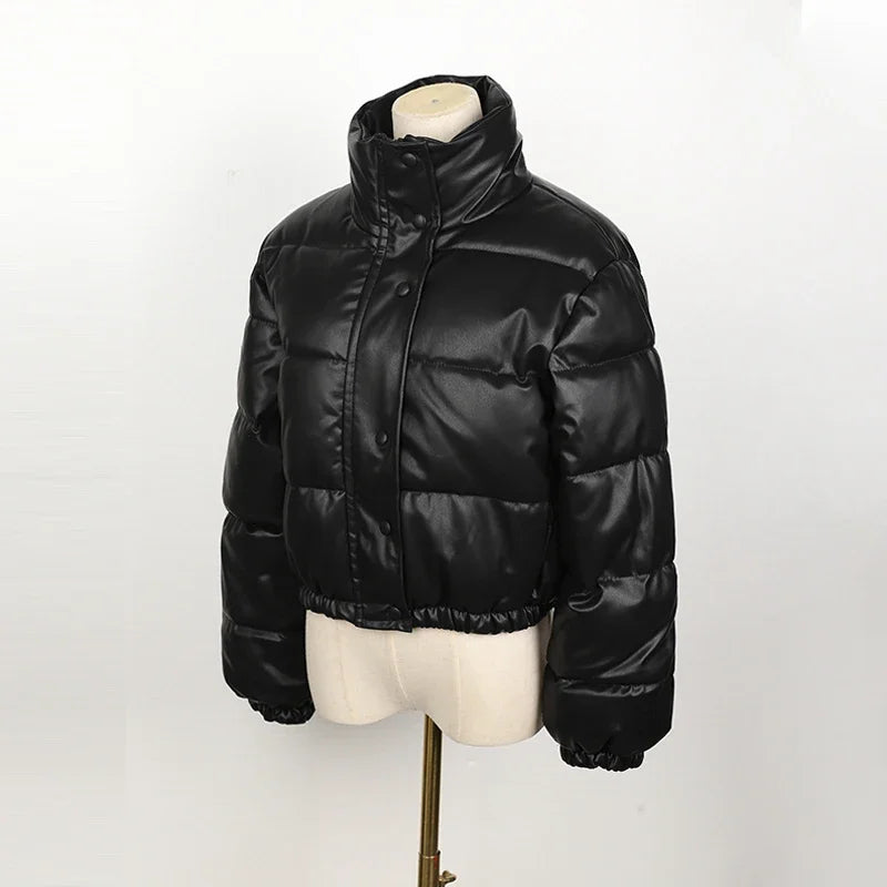 Women's  Parka Jacket™  Thick  PU Leather Jacket