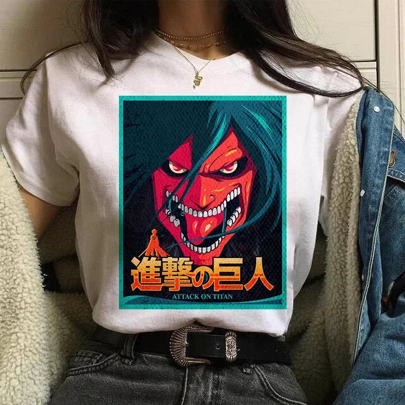 Women's T shirt™ Levi Ackerman Attack On Titan Anime Comics Japanese Graphic Cartoon Streetwear Tops
