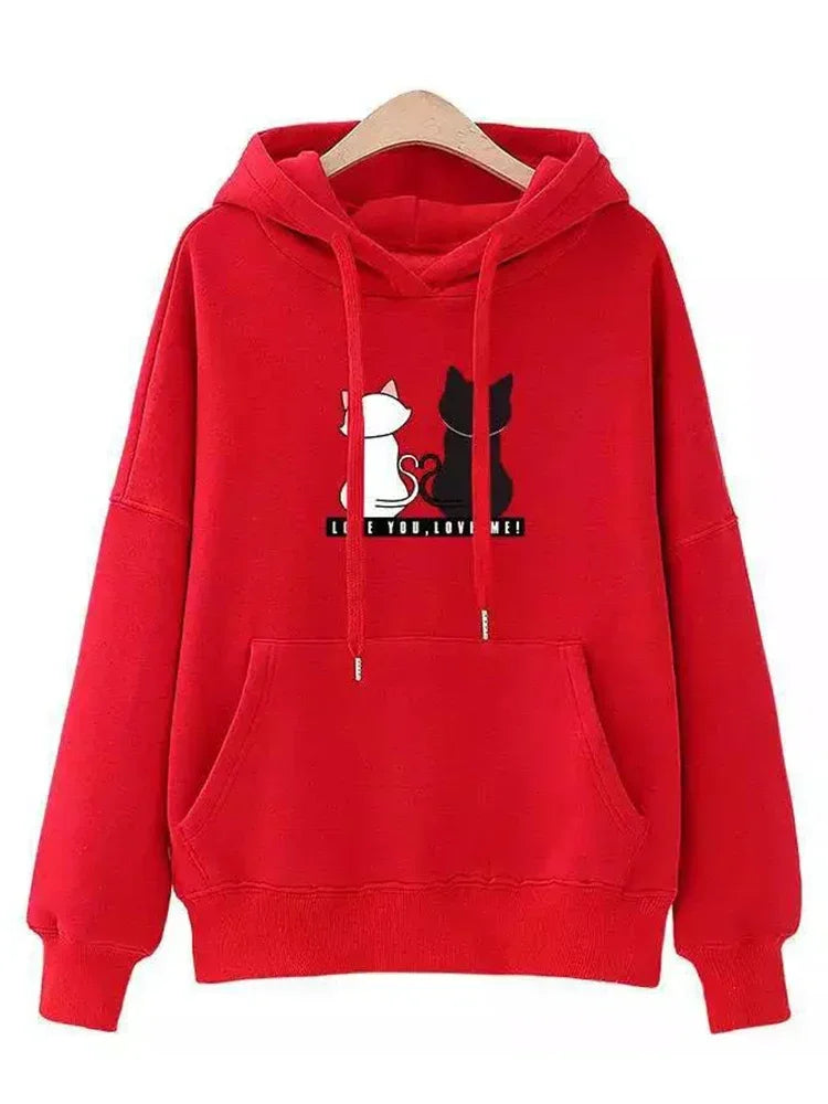 Women's Hoodies™ Autumn Spring Long Sleeve Harajuku Cat Print Sweatshirts
